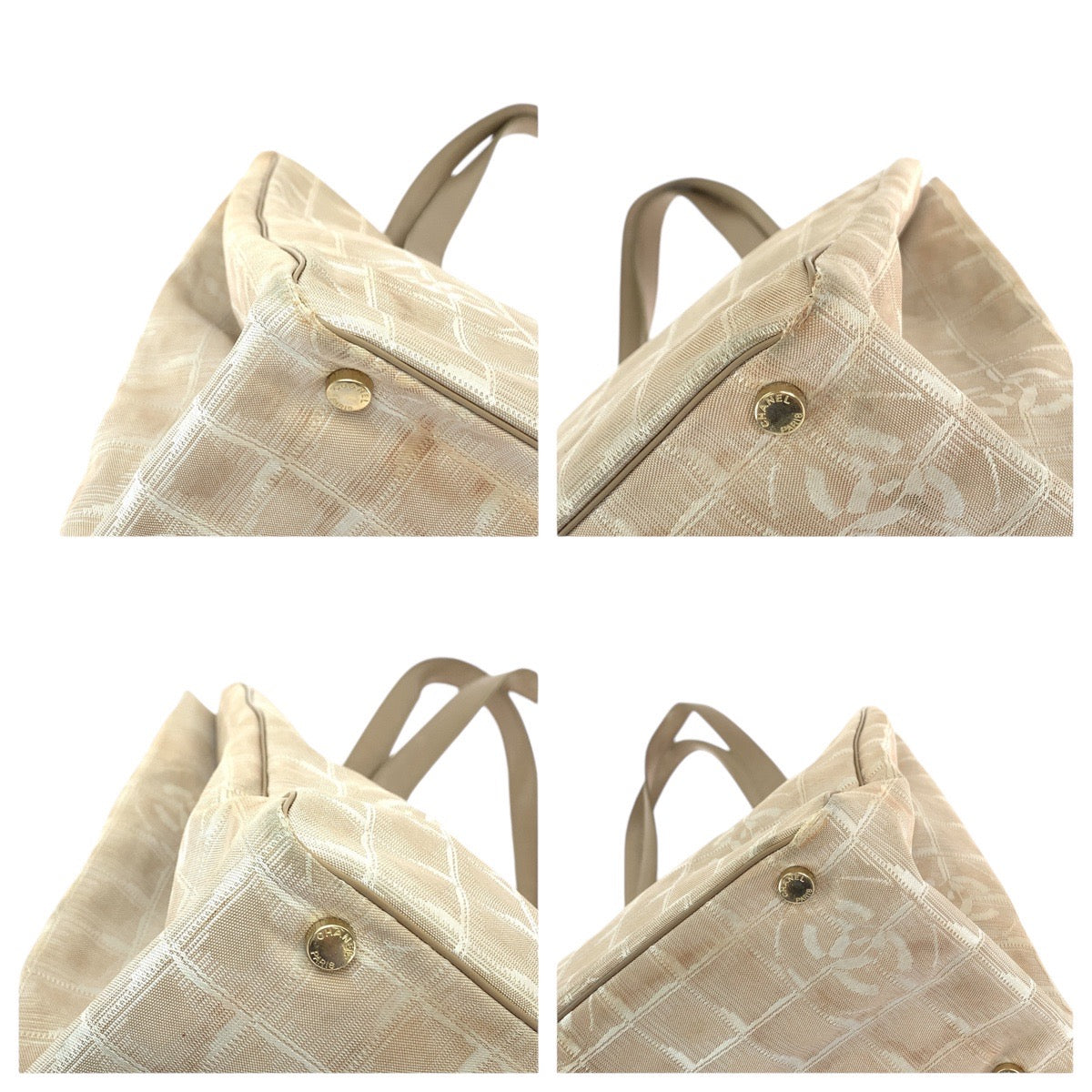 13113
CHANEL シャネル ニュートラベルライン ニュートラトートMM ベージュ ゴールド金具 ナイロン / レザー トートバッグ ショルダーバッグ  レディース