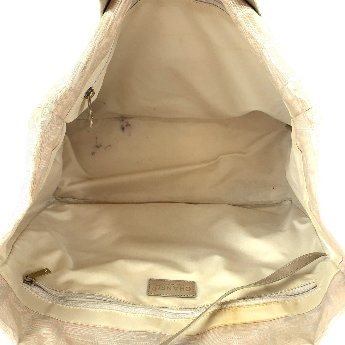 13113
CHANEL シャネル ニュートラベルライン ニュートラトートMM ベージュ ゴールド金具 ナイロン / レザー トートバッグ ショルダーバッグ  レディース