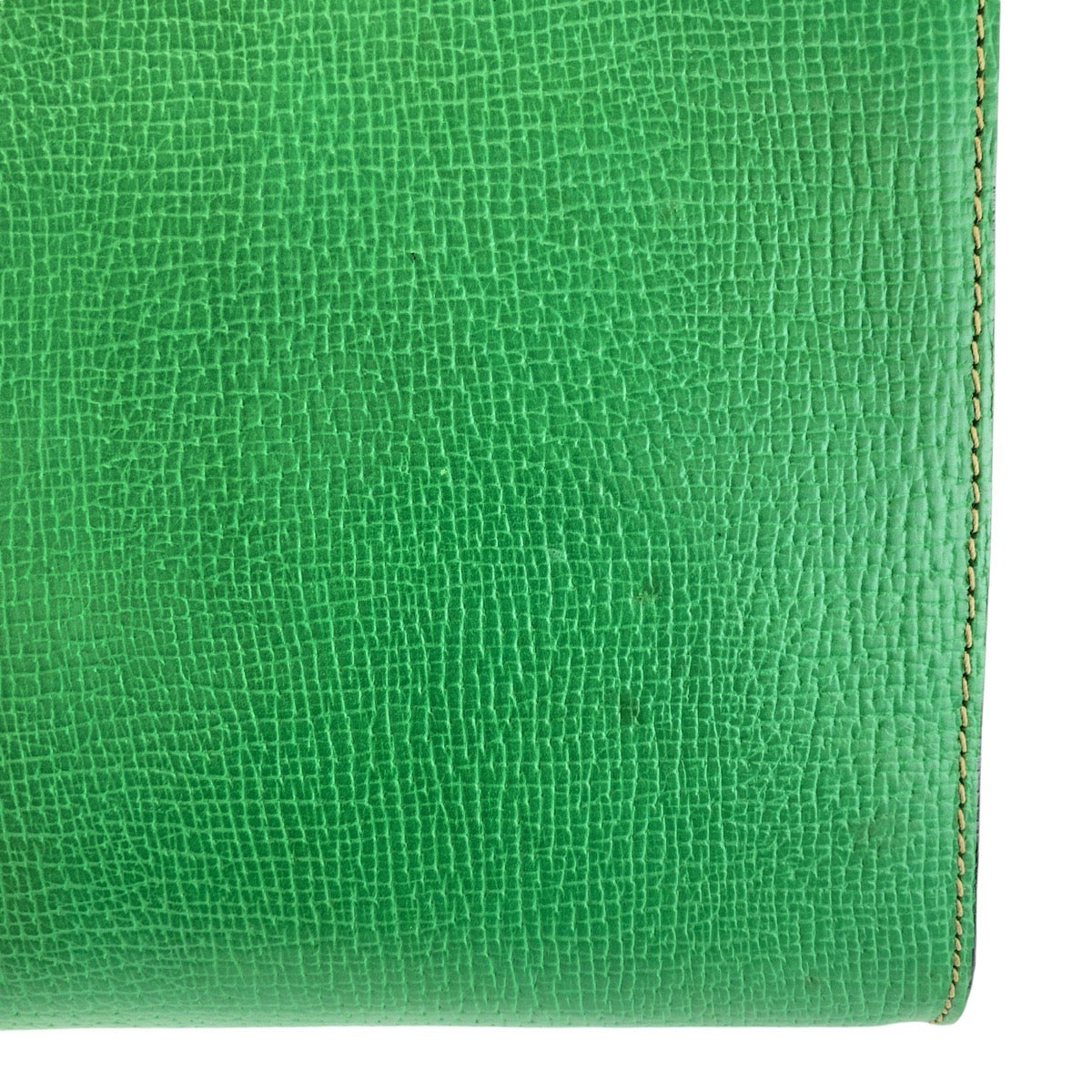 13115
LOEWE ロエベ ヴィンテージ グリーン ゴールド金具 レザー 斜め掛け ショルダーバッグ ポシェット  レディース