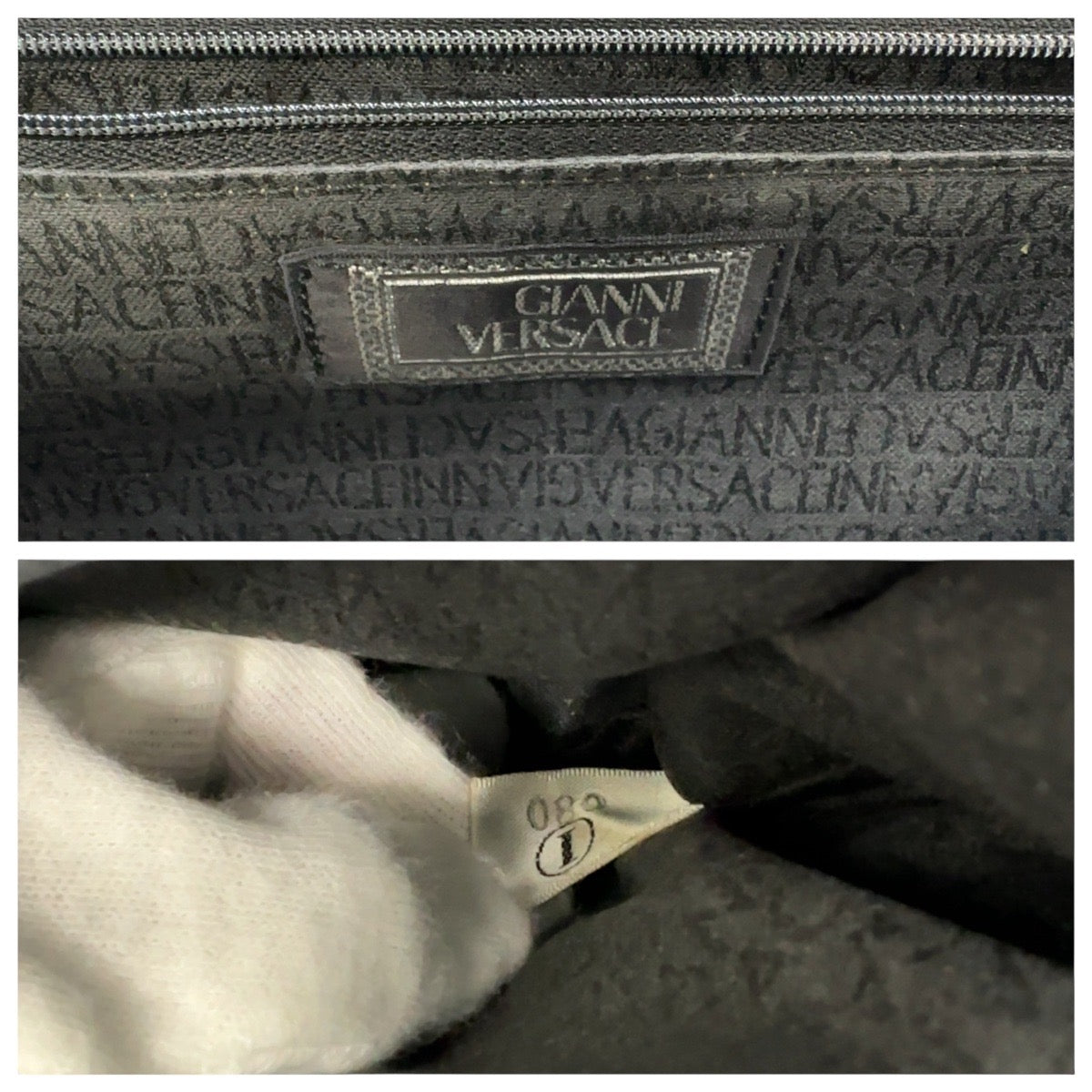 13117
VERSACE ヴェルサーチ ヴィンテージ サンバースト メデューサ ブラック 黒 ゴールド金具 レザー ビジネスバッグ ハンドバッグ  メンズ