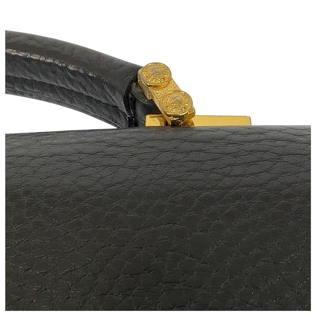 13117
VERSACE ヴェルサーチ ヴィンテージ サンバースト メデューサ ブラック 黒 ゴールド金具 レザー ビジネスバッグ ハンドバッグ  メンズ