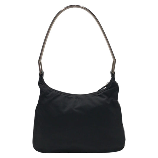 13118
PRADA プラダ テスート 型押し ブラック 黒 ナイロン / レザー ホーボー ショルダーバッグ  レディース
