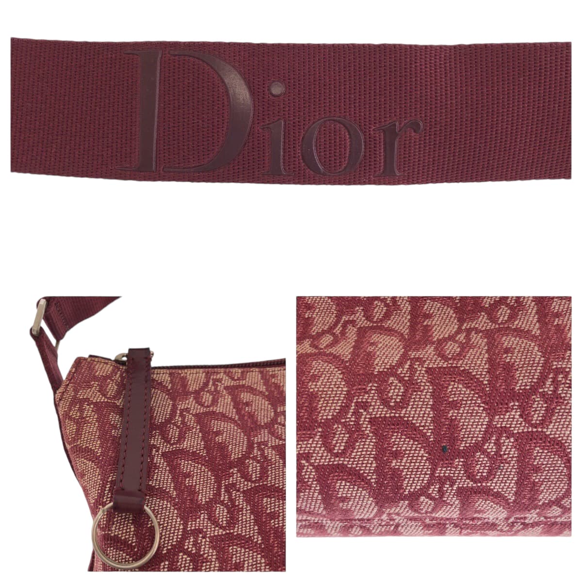13123
Dior ディオール ヴィンテージ トロッター レッド シルバー金具 キャンバス O1RU0044 ショルダーバッグ メッセンジャーバッグ  レディース