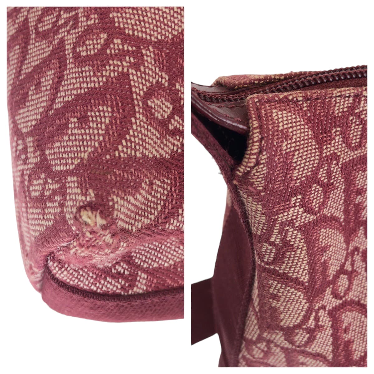 13123
Dior ディオール ヴィンテージ トロッター レッド シルバー金具 キャンバス O1RU0044 ショルダーバッグ メッセンジャーバッグ  レディース