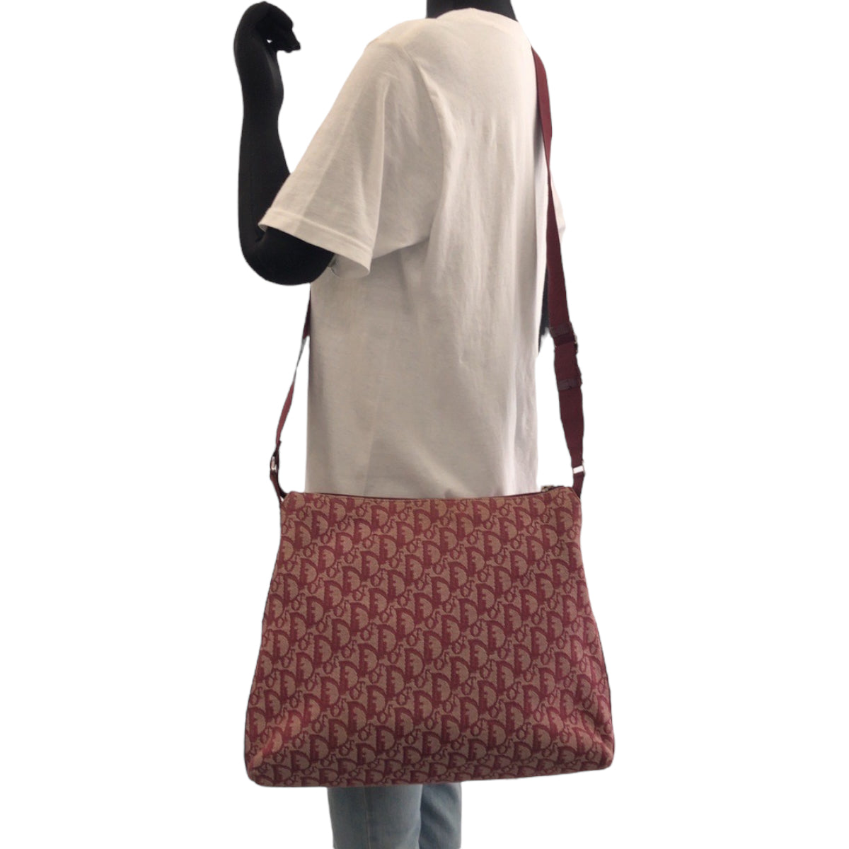 13123
Dior ディオール ヴィンテージ トロッター レッド シルバー金具 キャンバス O1RU0044 ショルダーバッグ メッセンジャーバッグ  レディース