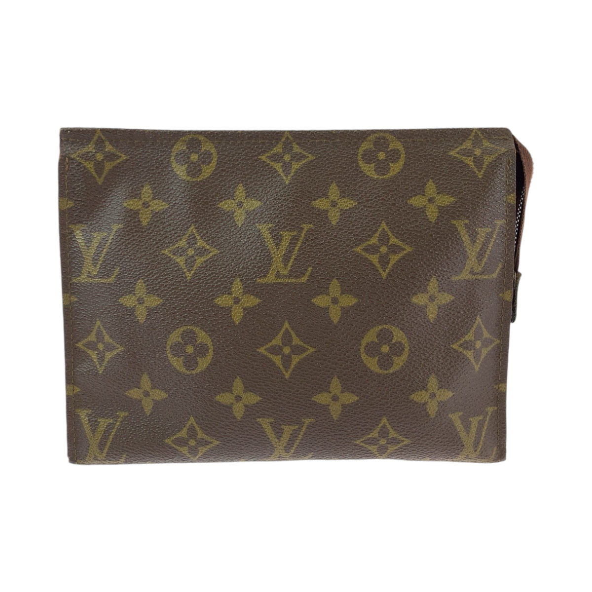 13126
LOUIS VUITTON ルイヴィトン ヴィンテージ モノグラム ポッシュ トワレット26 ブラウン ゴールド金具 PVC M47542 クラッチバッグ セカンドバッグ ポーチ  メンズ