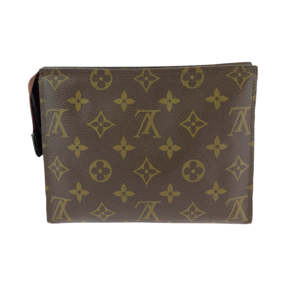 13126
LOUIS VUITTON ルイヴィトン ヴィンテージ モノグラム ポッシュ トワレット26 ブラウン ゴールド金具 PVC M47542 クラッチバッグ セカンドバッグ ポーチ  メンズ