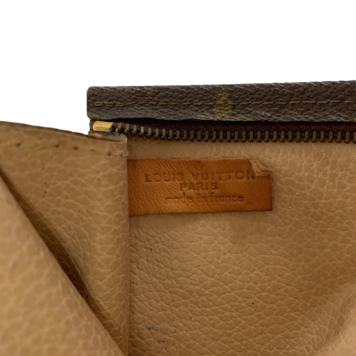 13126
LOUIS VUITTON ルイヴィトン ヴィンテージ モノグラム ポッシュ トワレット26 ブラウン ゴールド金具 PVC M47542 クラッチバッグ セカンドバッグ ポーチ  メンズ
