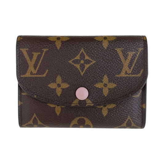 13127
LOUIS VUITTON ルイヴィトン モノグラム ポルトモネ ロザリ ブラウン ローズ バレリーヌ ピンク ゴールド金具 PVC M62361 折財布 コンパクトウォレット  レディース