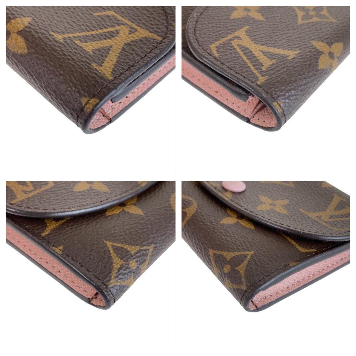 13127
LOUIS VUITTON ルイヴィトン モノグラム ポルトモネ ロザリ ブラウン ローズ バレリーヌ ピンク ゴールド金具 PVC M62361 折財布 コンパクトウォレット  レディース