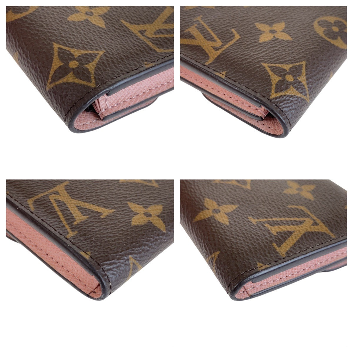 13127
LOUIS VUITTON ルイヴィトン モノグラム ポルトモネ ロザリ ブラウン ローズ バレリーヌ ピンク ゴールド金具 PVC M62361 折財布 コンパクトウォレット  レディース