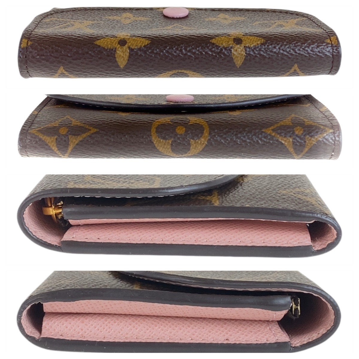 13127
LOUIS VUITTON ルイヴィトン モノグラム ポルトモネ ロザリ ブラウン ローズ バレリーヌ ピンク ゴールド金具 PVC M62361 折財布 コンパクトウォレット  レディース