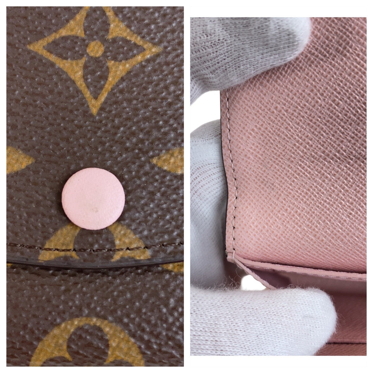 13127
LOUIS VUITTON ルイヴィトン モノグラム ポルトモネ ロザリ ブラウン ローズ バレリーヌ ピンク ゴールド金具 PVC M62361 折財布 コンパクトウォレット  レディース