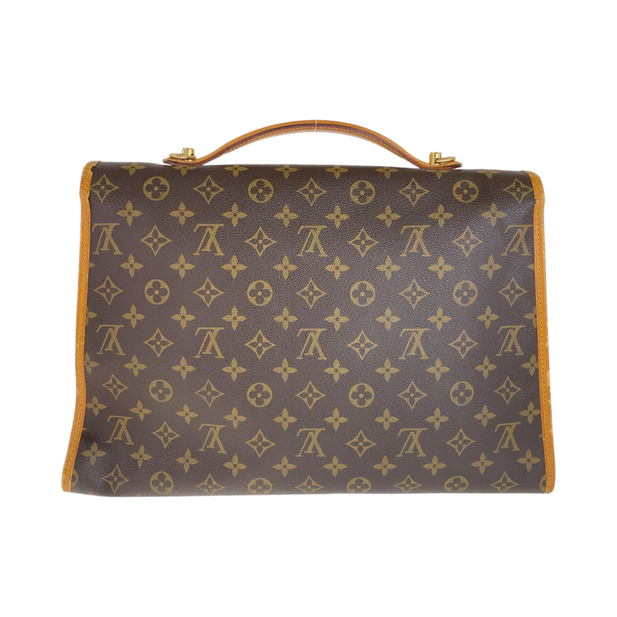 15874
LOUIS VUITTON ルイヴィトン モノグラム ビバリー ブラウン ゴールド金具 PVC M51121 ビジネスバッグ ブリーフケース ショルダーバッグ 2way  メンズ