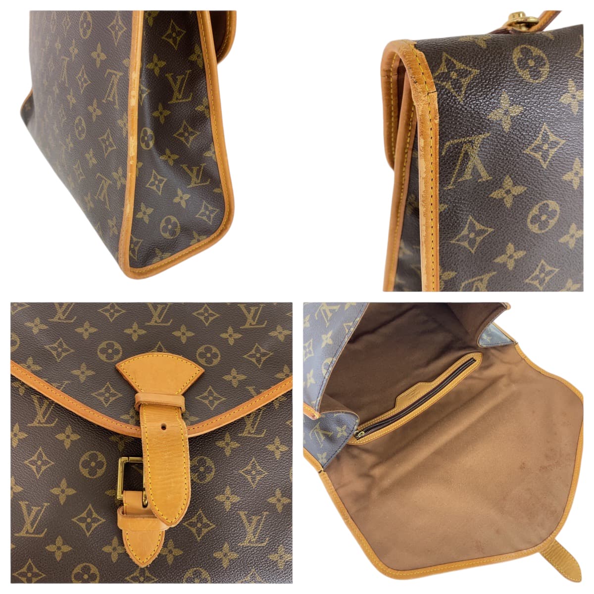 15874
LOUIS VUITTON ルイヴィトン モノグラム ビバリー ブラウン ゴールド金具 PVC M51121 ビジネスバッグ ブリーフケース ショルダーバッグ 2way  メンズ