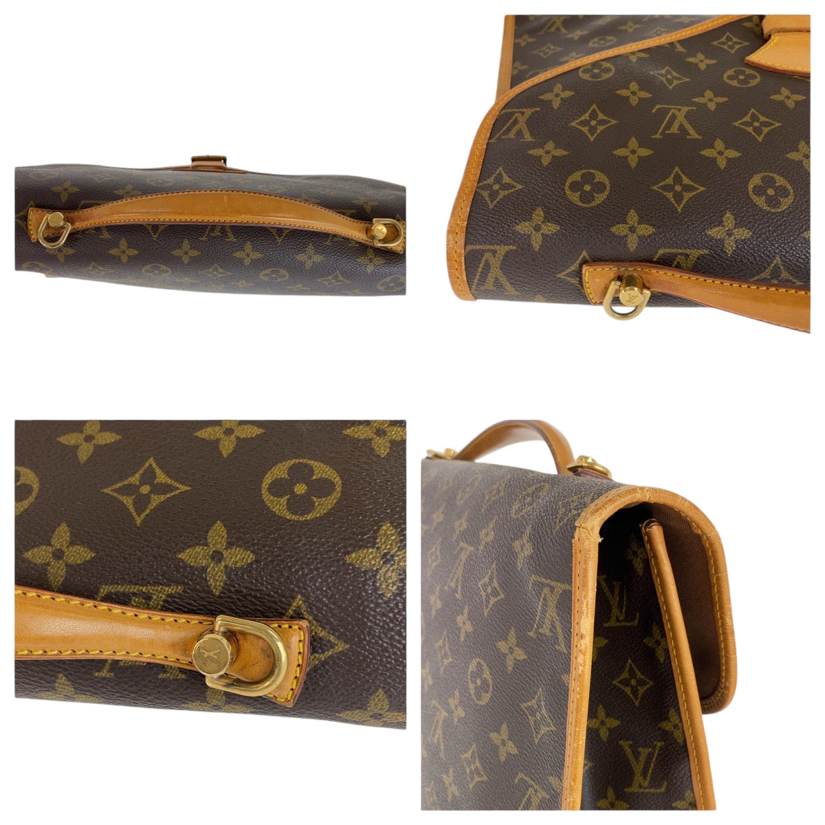 15874
LOUIS VUITTON ルイヴィトン モノグラム ビバリー ブラウン ゴールド金具 PVC M51121 ビジネスバッグ ブリーフケース ショルダーバッグ 2way  メンズ