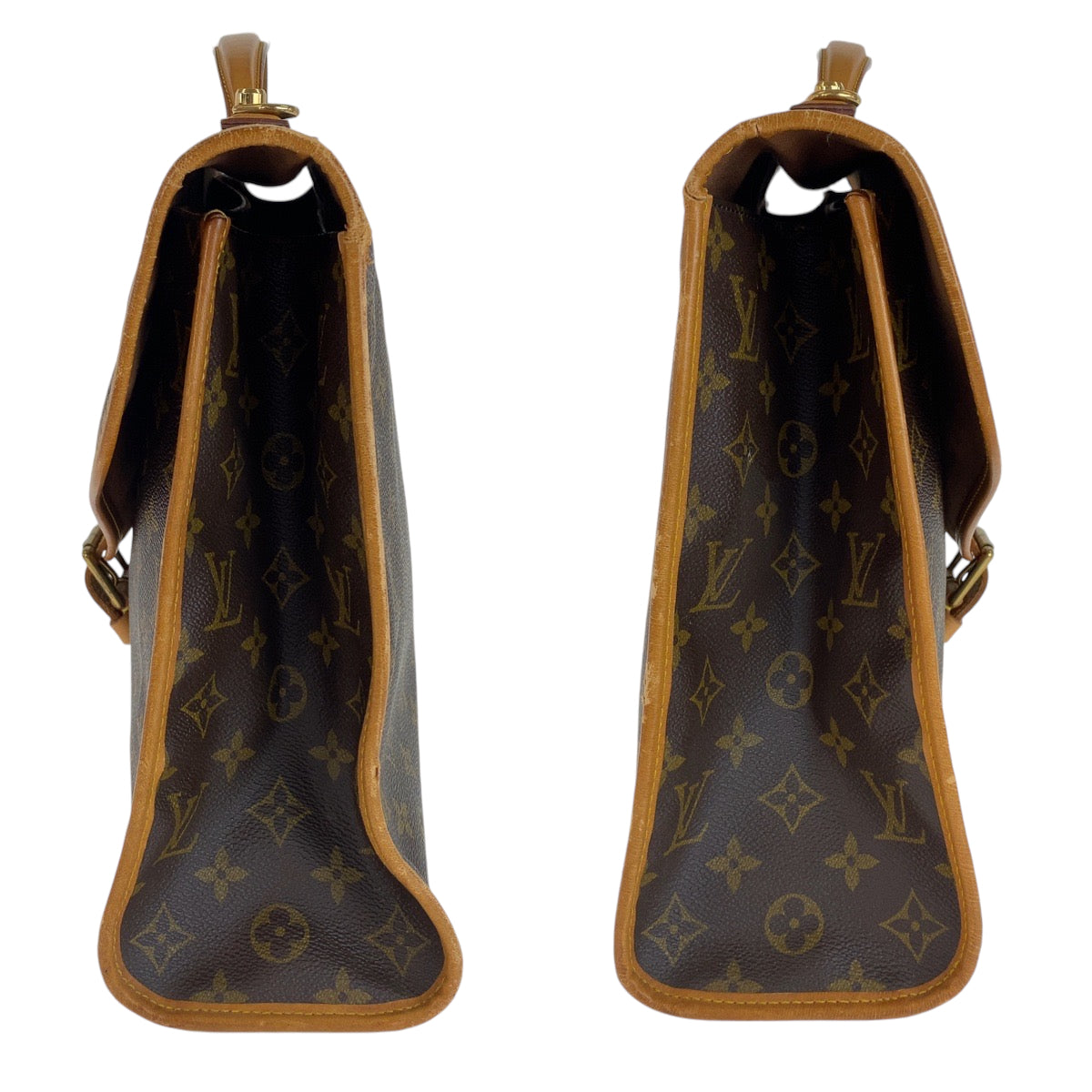 15874
LOUIS VUITTON ルイヴィトン モノグラム ビバリー ブラウン ゴールド金具 PVC M51121 ビジネスバッグ ブリーフケース ショルダーバッグ 2way  メンズ