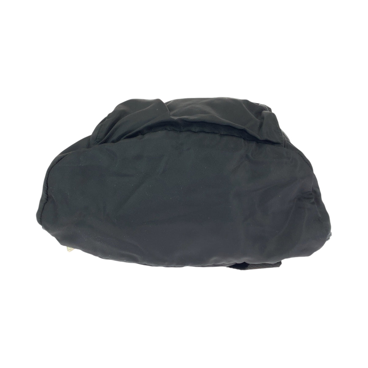 PRADA Tessuto Triangle Logo Plate Black Silver Hardware Nylon B4650F Backpack Rucksack Women's