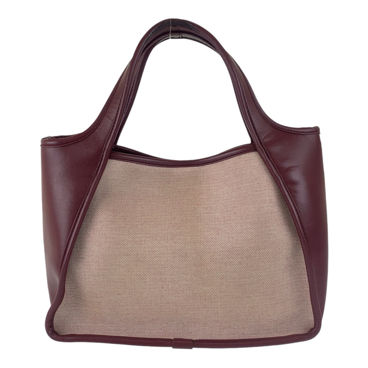 13133
Stella McCartney ステラマッカートニー ボルドー シルバー金具 キャンバス / レザー トートバッグ ショルダーバッグ 2way  レディース