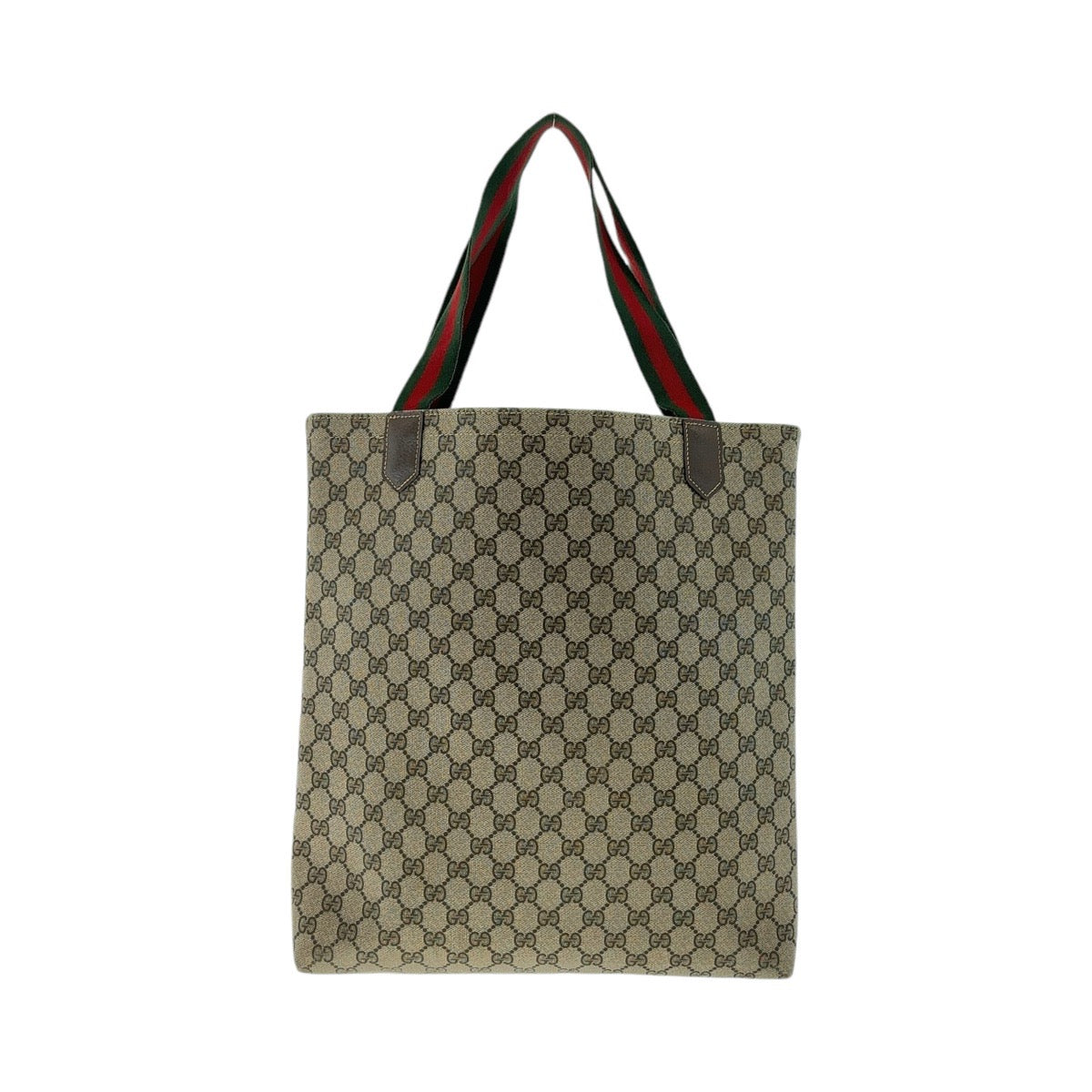 13135
GUCCI グッチ ヴィンテージ シェリーライン オールドグッチ ベージュ ブラウン ゴールド金具 GGスプリームキャンバス / レザー トートバッグ ショルダーバッグ ビジネスバッグ  メンズ