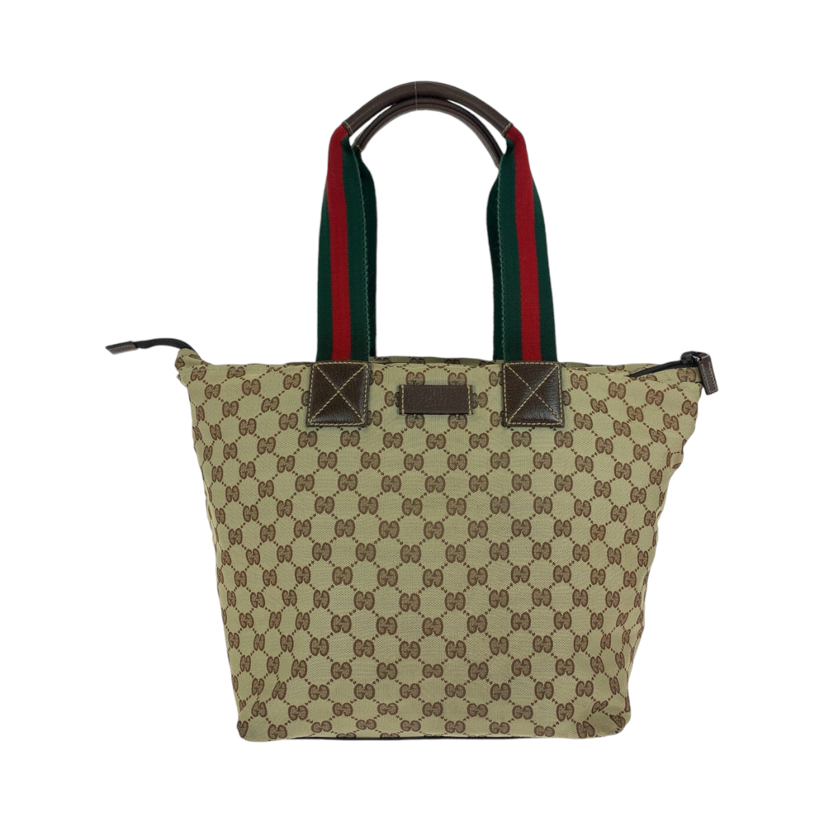 13139
GUCCI グッチ シェリーライン ブラウン レッド グリーン ソフト GGキャンバス 131231 トートバッグ ハンドバッグ ショルダーバッグ  レディース
