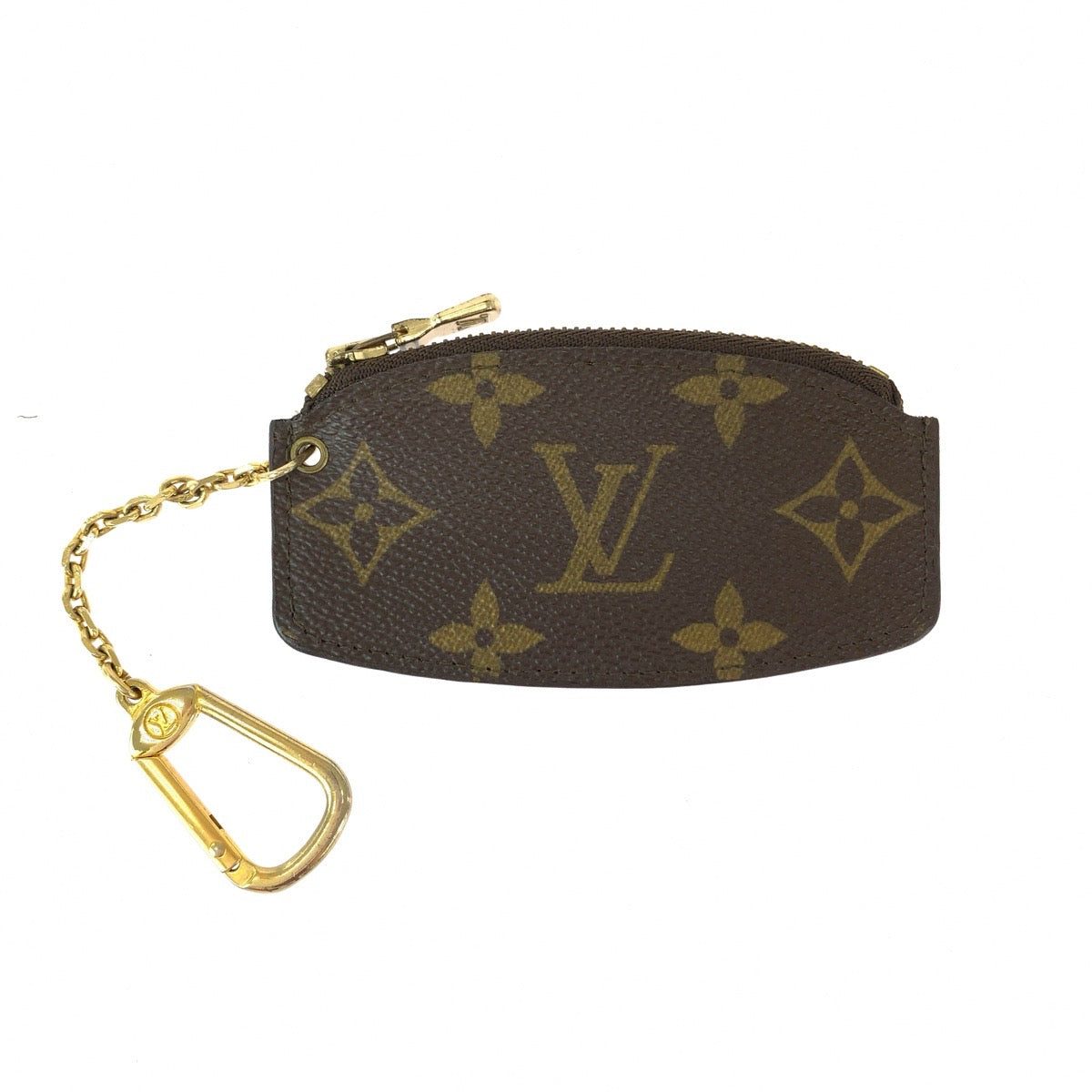 13141
LOUIS VUITTON ルイヴィトン モノグラム エテュイクレピア ブラウン ゴールド金具 PVC M62690 コインケース キーホルダー付き  レディース