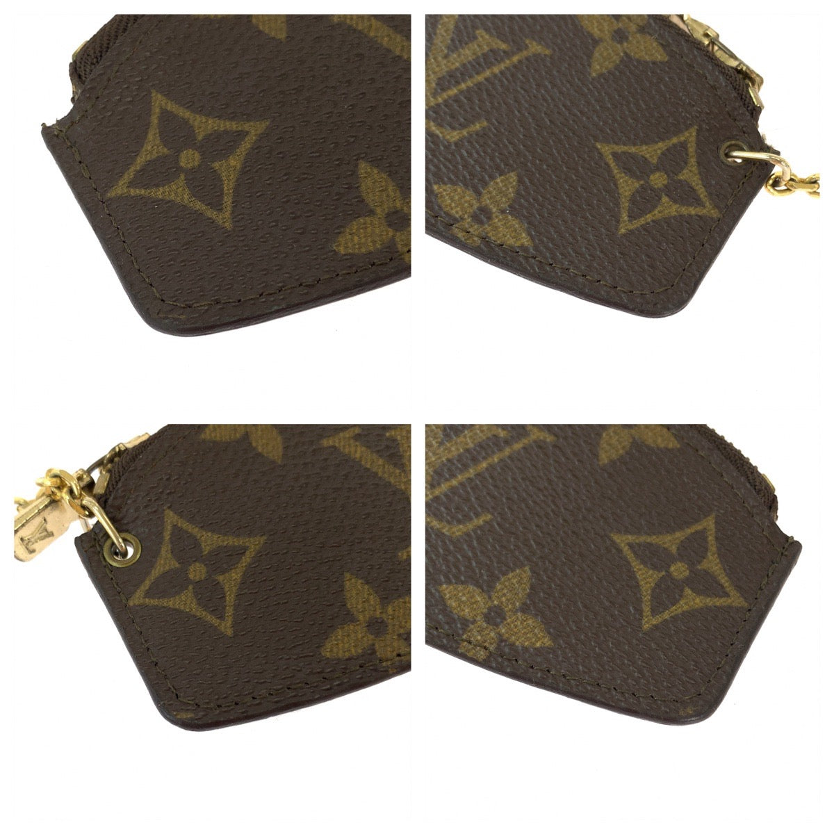 13141
LOUIS VUITTON ルイヴィトン モノグラム エテュイクレピア ブラウン ゴールド金具 PVC M62690 コインケース キーホルダー付き  レディース