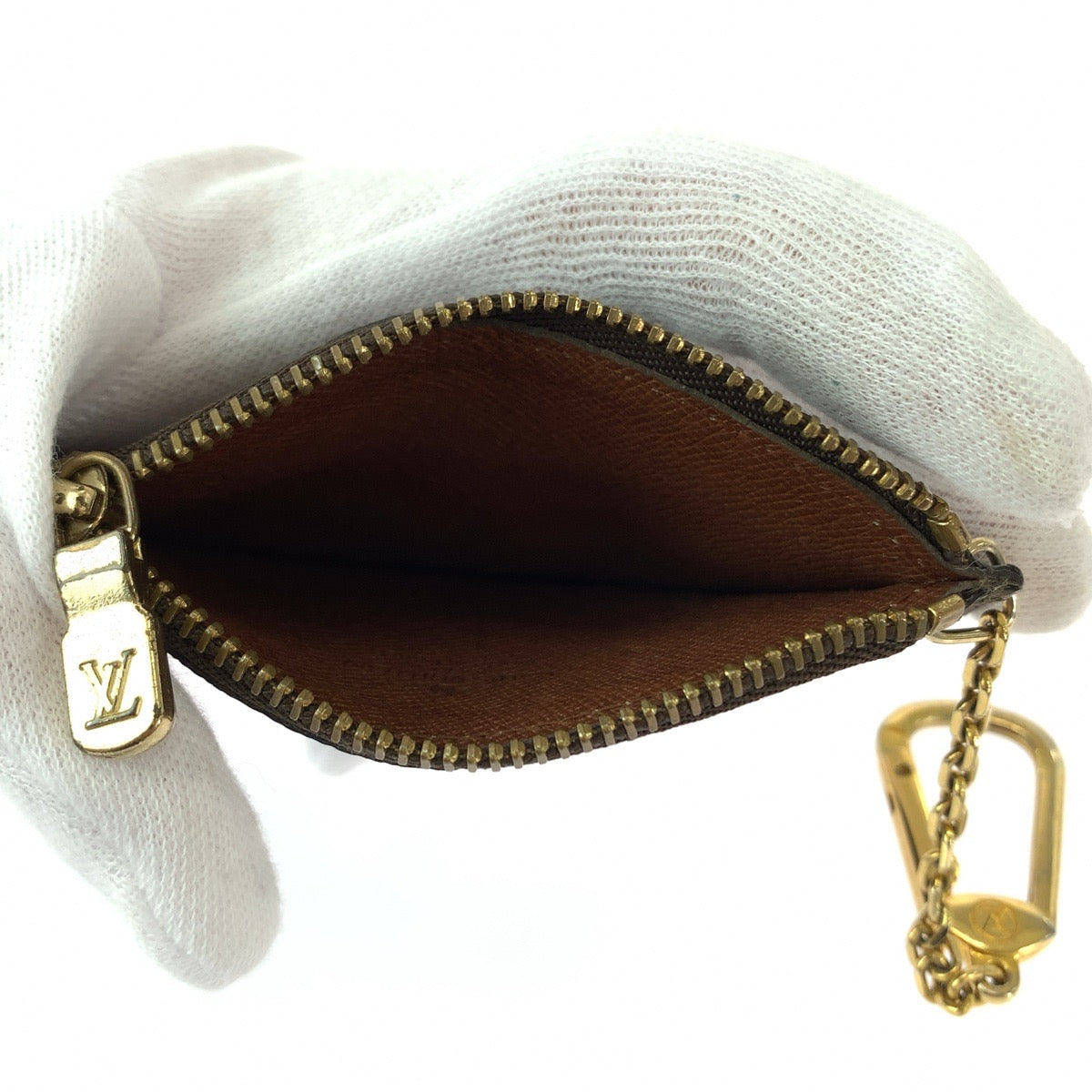 13141
LOUIS VUITTON ルイヴィトン モノグラム エテュイクレピア ブラウン ゴールド金具 PVC M62690 コインケース キーホルダー付き  レディース