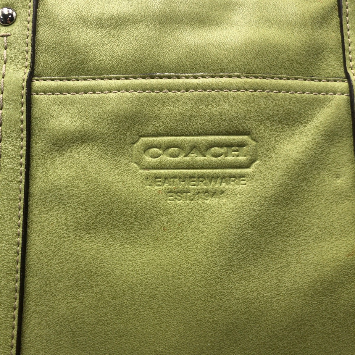 COACH コーチ グリーン ライトグリーン レザー B0959 F13098 トートバッグ ハンドバッグ  レディース