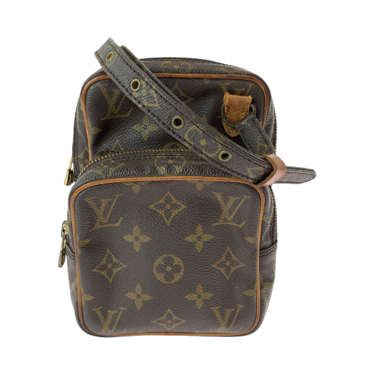 13142
LOUIS VUITTON ルイヴィトン モノグラム ミニアマゾン ブラウン ゴールド金具 PVC M45238 ショルダーバッグ 斜め掛け ポシェット  レディース
