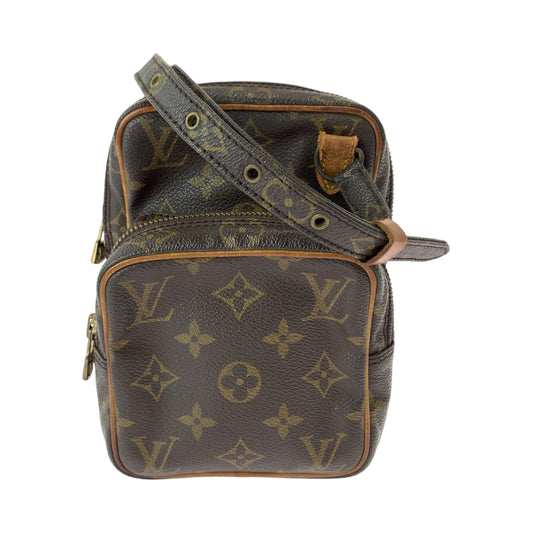 13142
LOUIS VUITTON ルイヴィトン モノグラム ミニアマゾン ブラウン ゴールド金具 PVC M45238 ショルダーバッグ 斜め掛け ポシェット  レディース