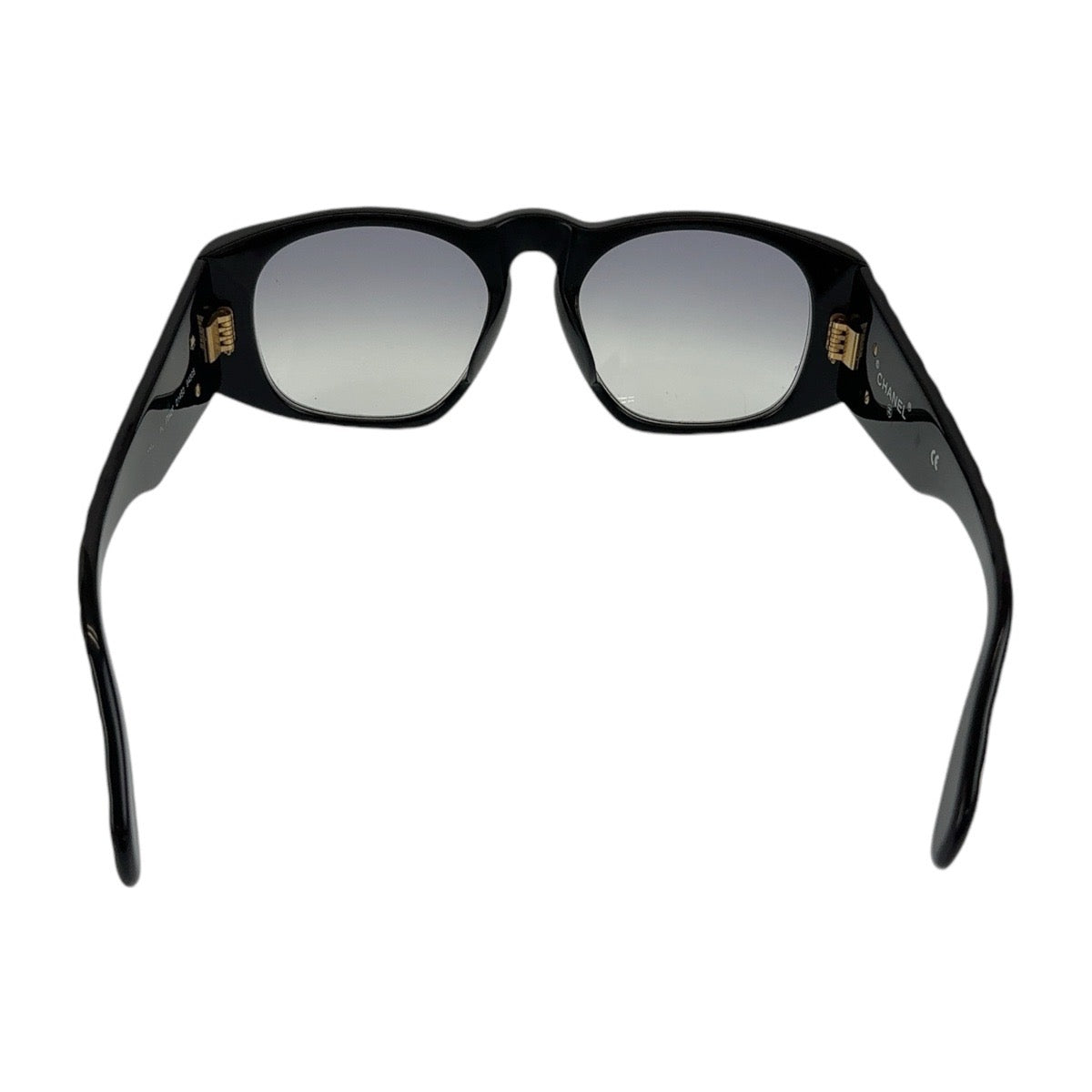13145
CHANEL シャネル ヴィンテージ ココマーク マトラッセ ブラック ゴールド金具 プラスチック 01450 94305 サングラス ウェリントン  レディース