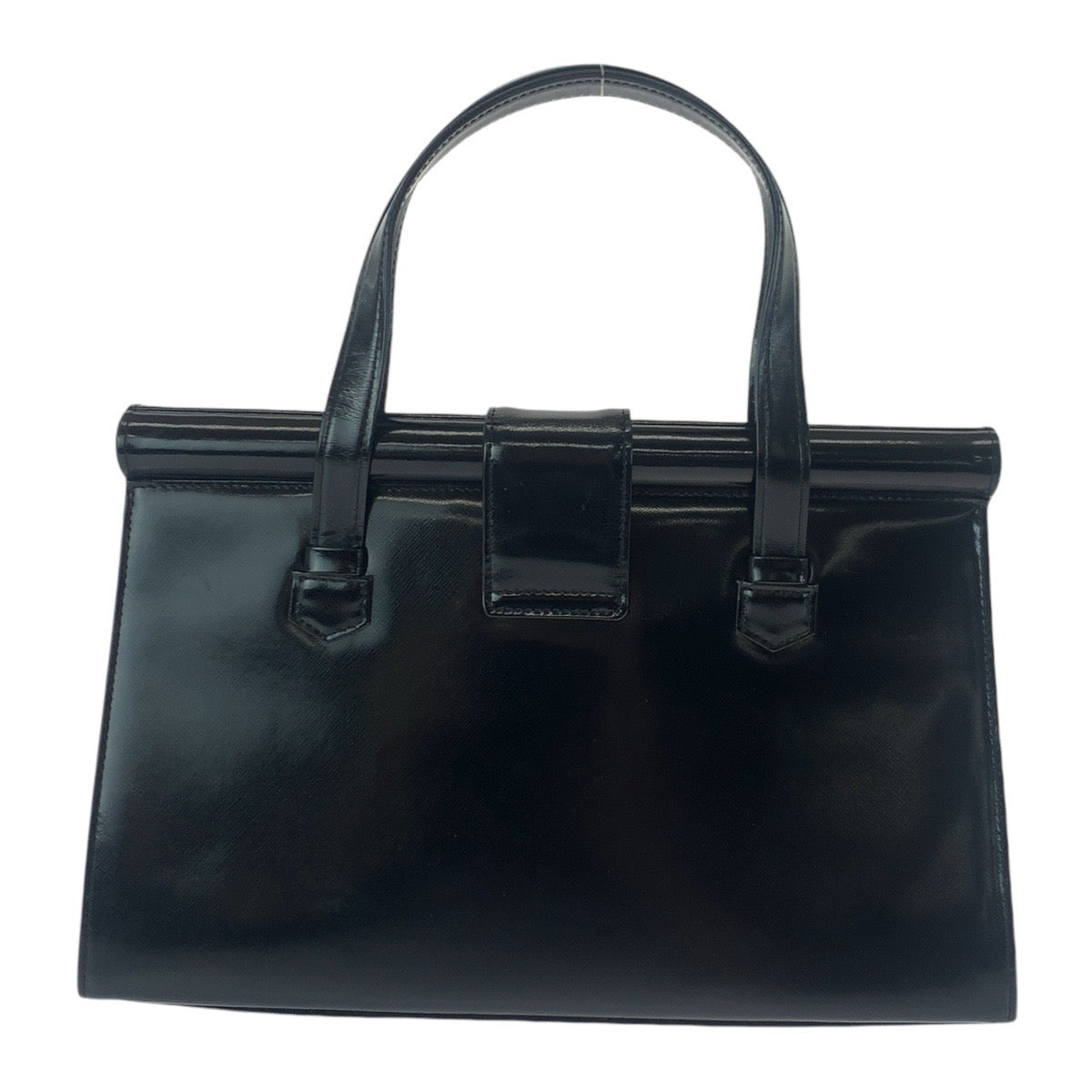 13146
YVES SAINT LAURENT イヴ サンローラン ヴィンテージ YSL ブラック 黒 ゴールド金具 レザー トートバッグ ハンドバッグ  レディース
