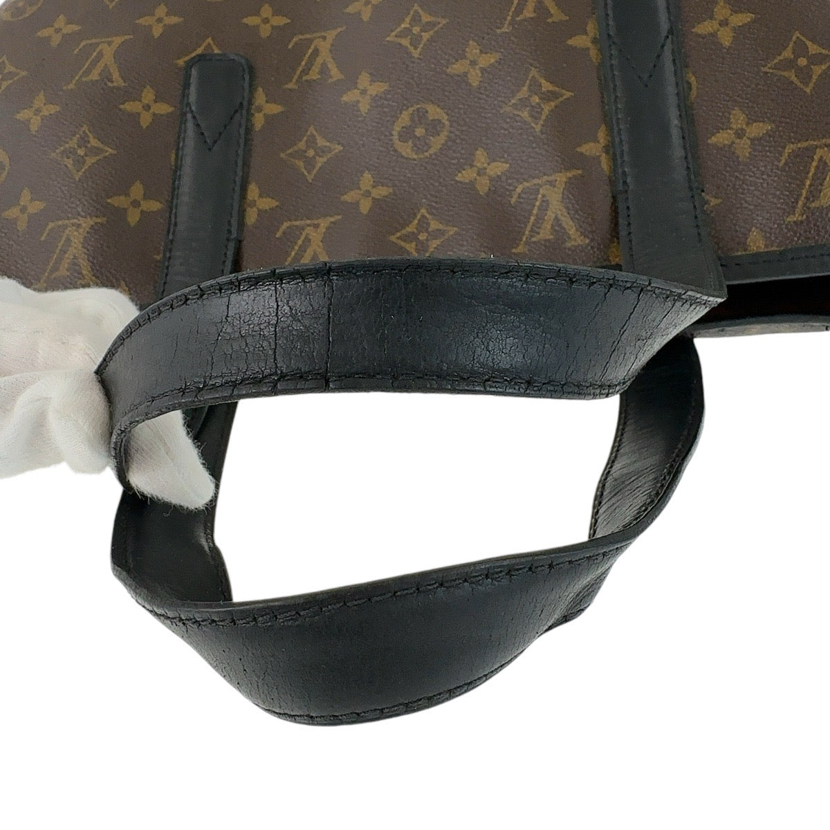 13147
LOUIS VUITTON ルイヴィトン モノグラム マカサー デイヴィス ブラウン ゴールド金具 PVC / レザー M56708 トートバッグ ハンドバッグ 男女兼用  メンズ