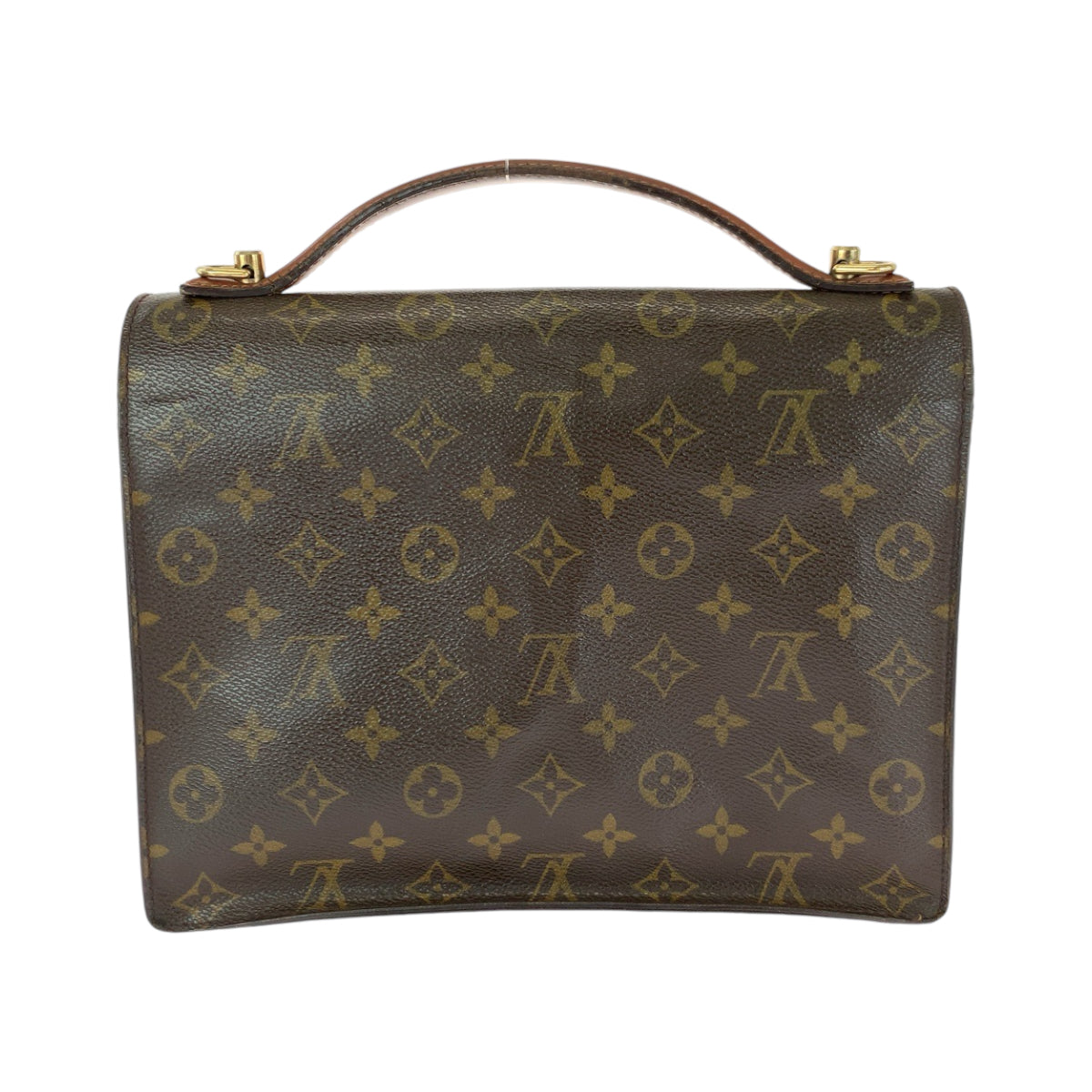 13148
LOUIS VUITTON ルイヴィトン ヴィンテージ モノグラム モンソー28 ブラウン ゴールド金具 PVC M51185 ハンドバッグ ショルダーバッグ 2way  メンズ