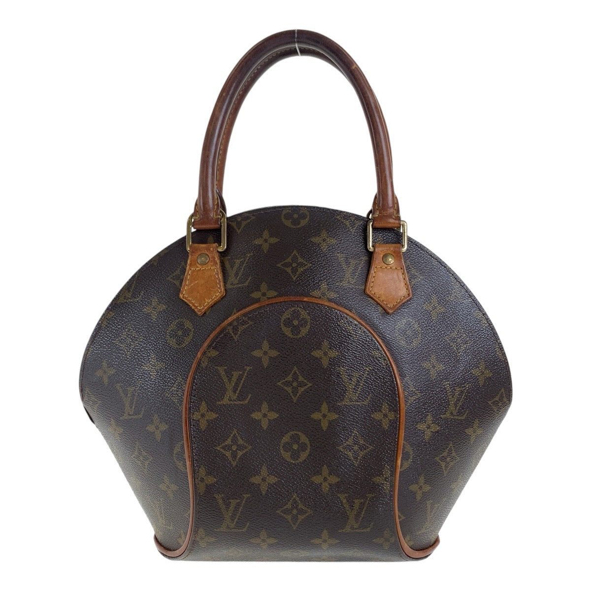 LOUIS VUITTON Louis Vuitton Monogram Ellipse PM Brown Gold Hardware PVC/Leather M51127 Handbag for Women