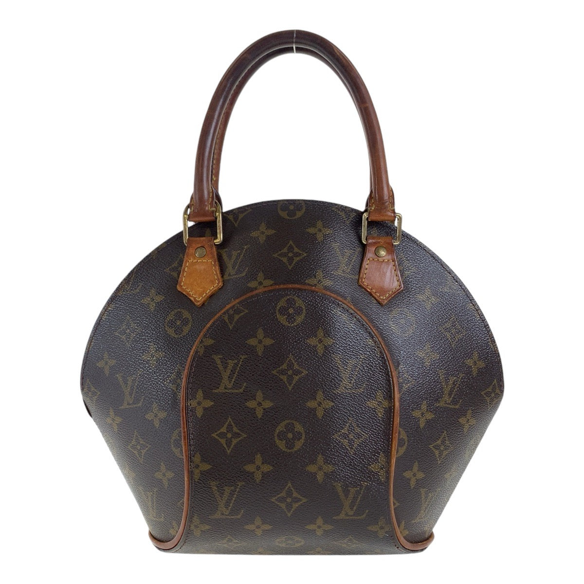 LOUIS VUITTON Louis Vuitton Monogram Ellipse PM Brown Gold Hardware PVC/Leather M51127 Handbag for Women