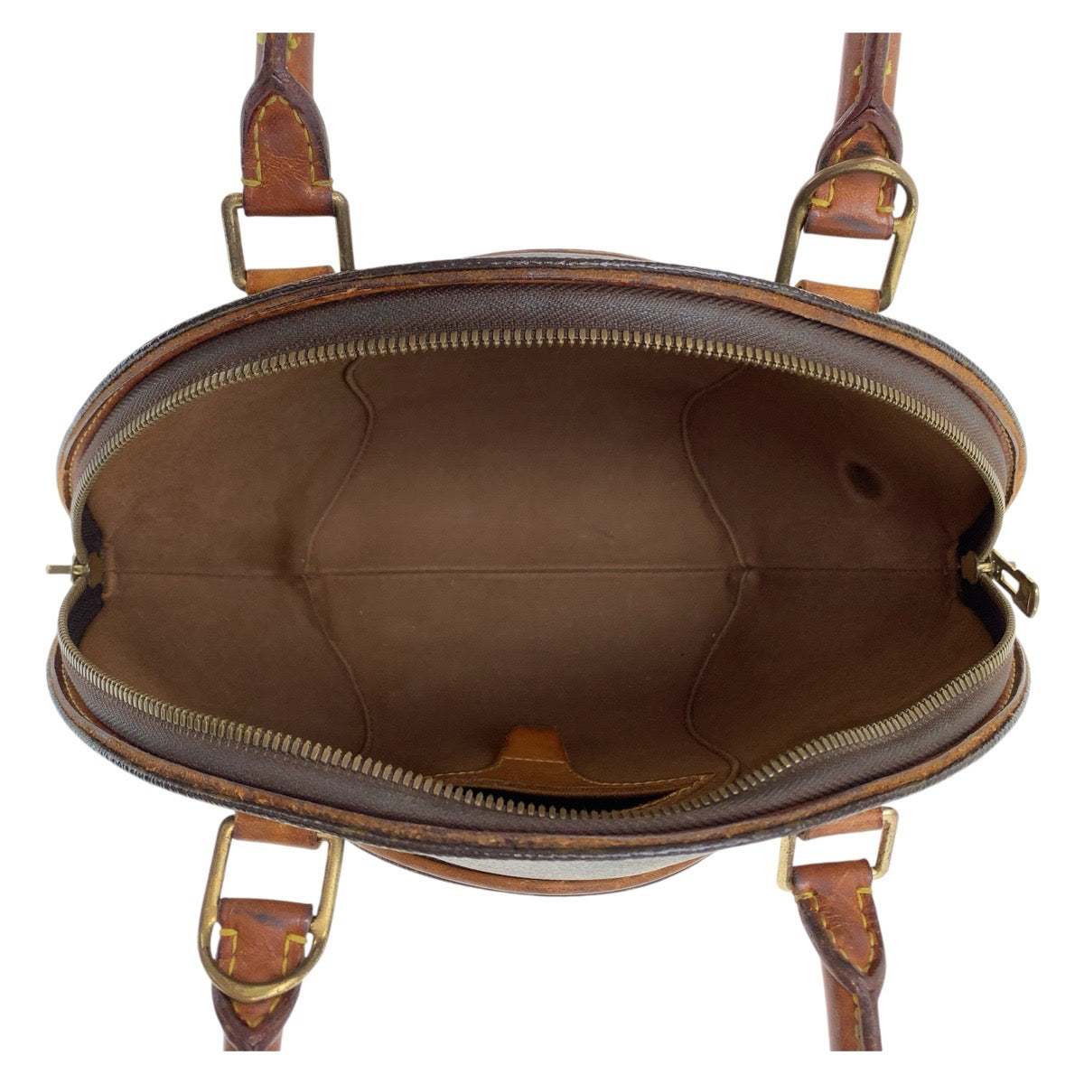 LOUIS VUITTON Louis Vuitton Monogram Ellipse PM Brown Gold Hardware PVC/Leather M51127 Handbag for Women