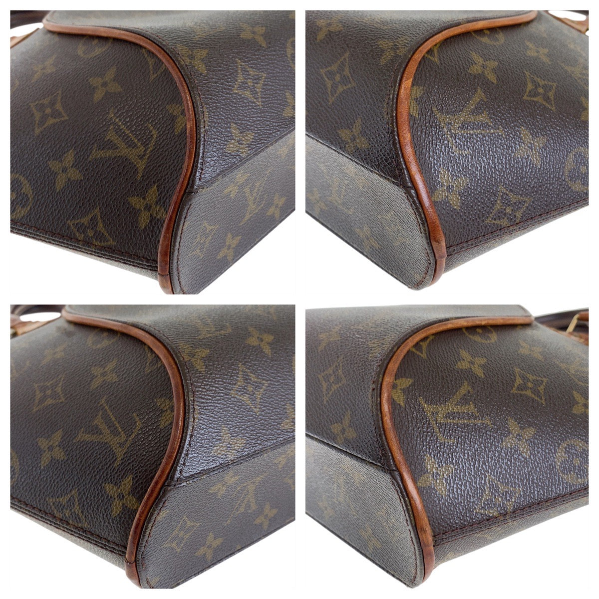LOUIS VUITTON Louis Vuitton Monogram Ellipse PM Brown Gold Hardware PVC/Leather M51127 Handbag for Women