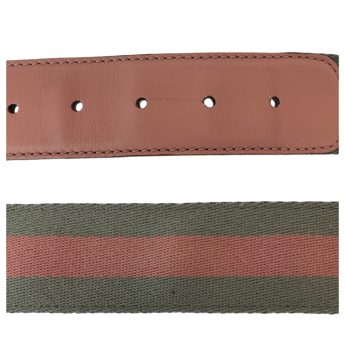 13149
GUCCI グッチ インターロッキング 85cm/34inc ピンク グレー シルバー金具 キャンバス 114876 ベルト  メンズ