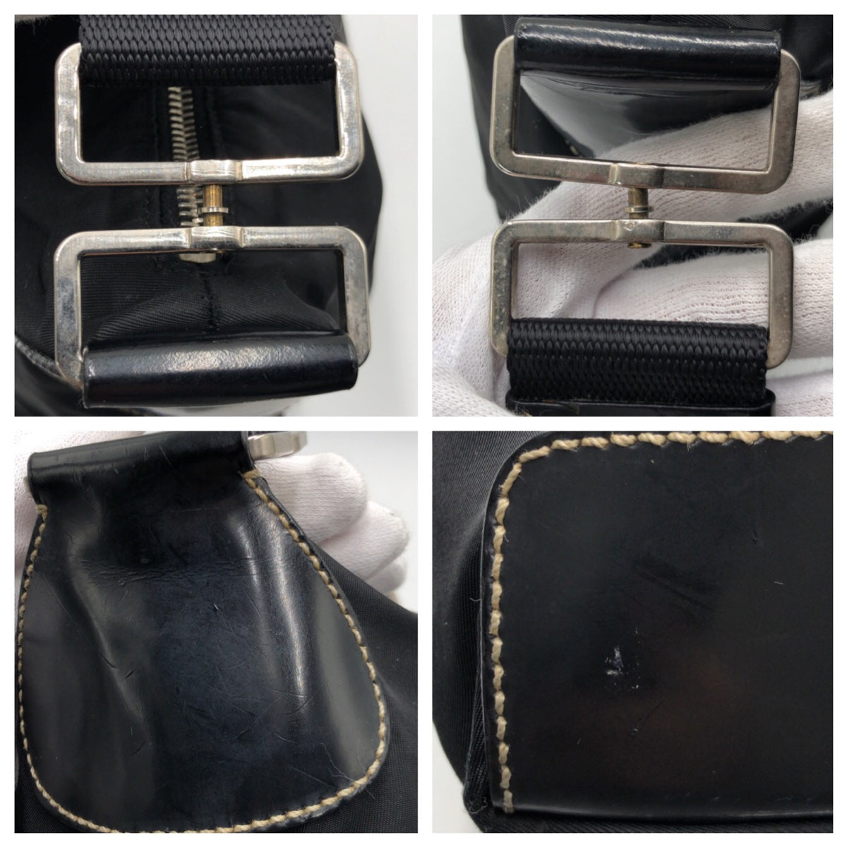 13150
PRADA プラダ テスート 三角ロゴ ブラック 黒 ナイロン ショルダーバック メッセンジャーバッグ  メンズ