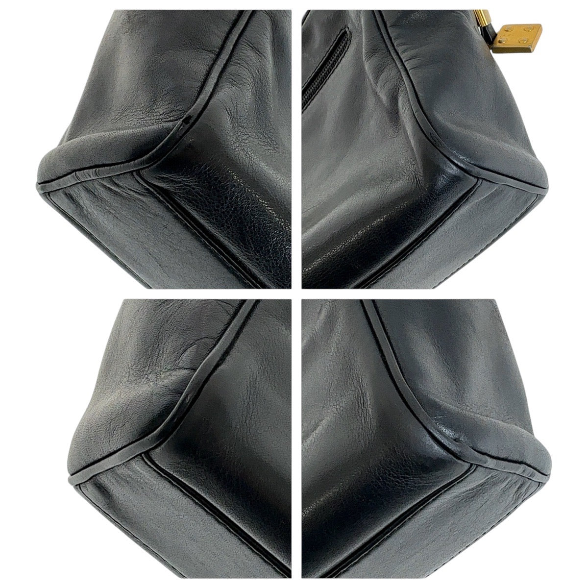 13151
LOEWE ロエベ ヴィンテージ アナグラム ブラック 黒 ゴールド金具 レザー クラッチバッグ セカンドバッグ  メンズ