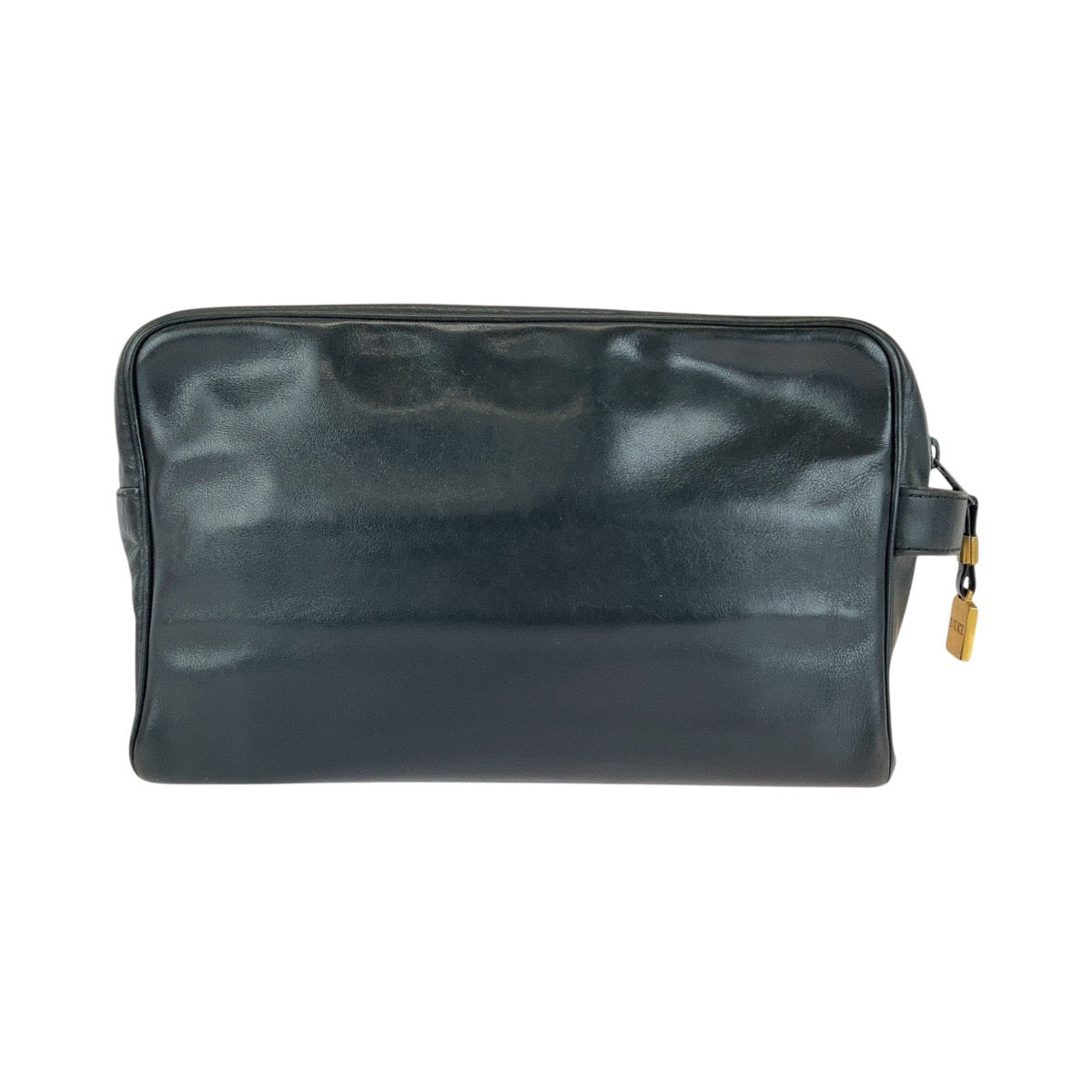 13151
LOEWE ロエベ ヴィンテージ アナグラム ブラック 黒 ゴールド金具 レザー クラッチバッグ セカンドバッグ  メンズ