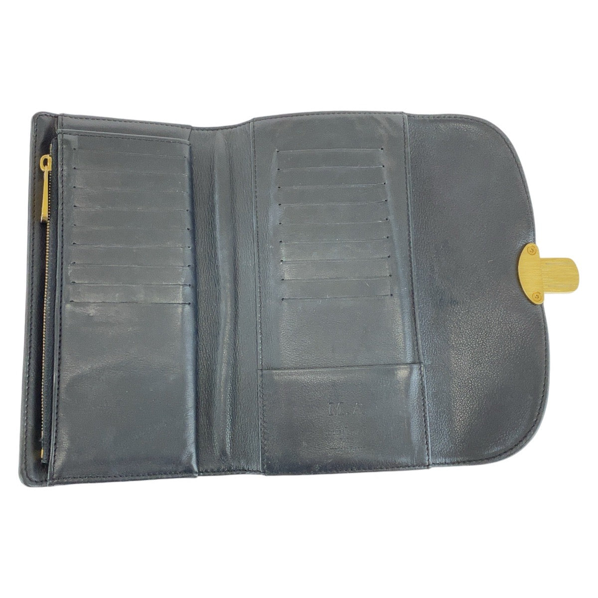 13152
LOUIS VUITTON ルイヴィトン ポルトフォイユ アメリア マヒナ ブラック 黒 ゴールド金具 レザー M95549 ロングウォレット  レディース