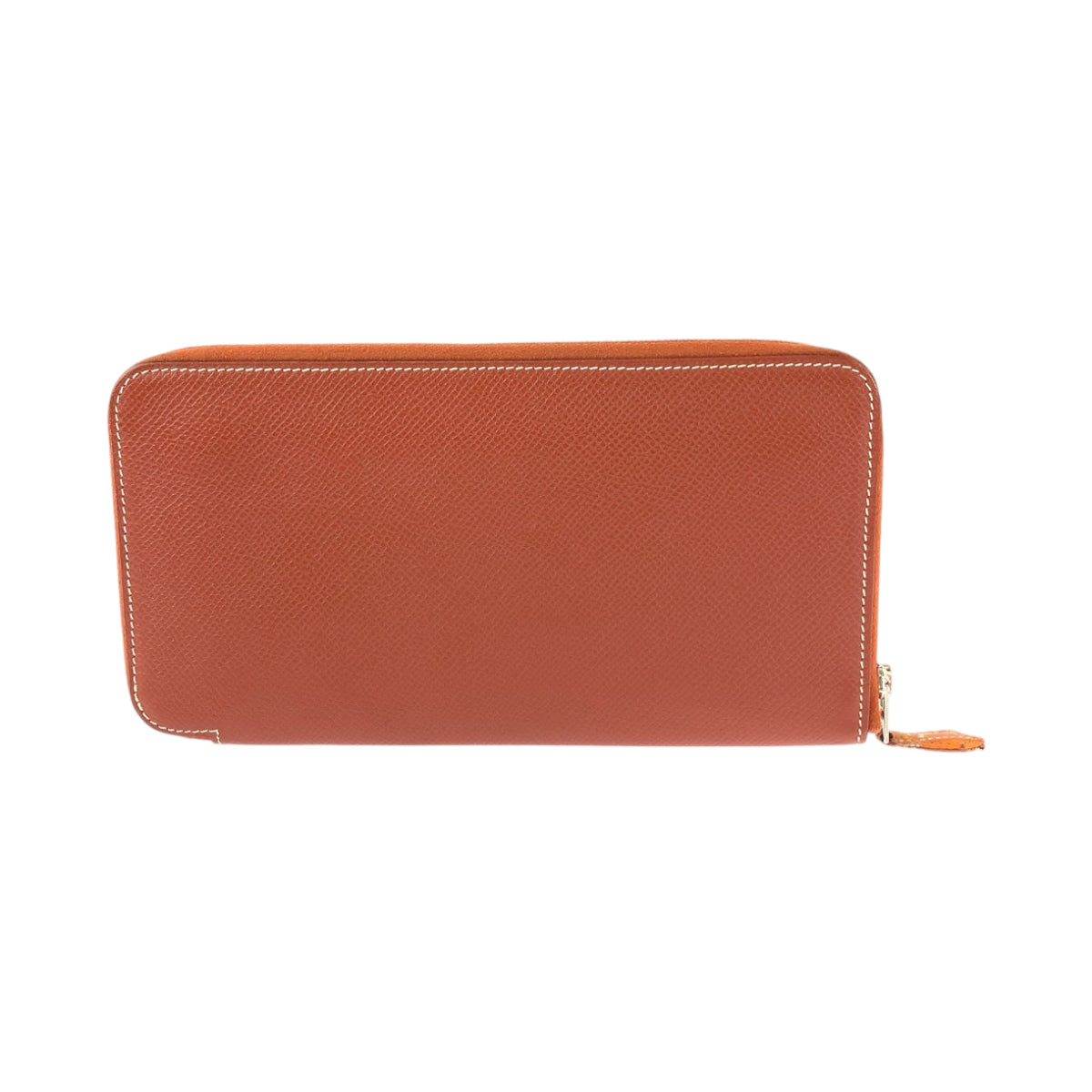 HERMES エルメス アザップ ロング シルクイン ブリック ブラウン シルバー金具 ヴォーエプソン 長財布 ラウンドファスナー ▫︎O刻印  レディース