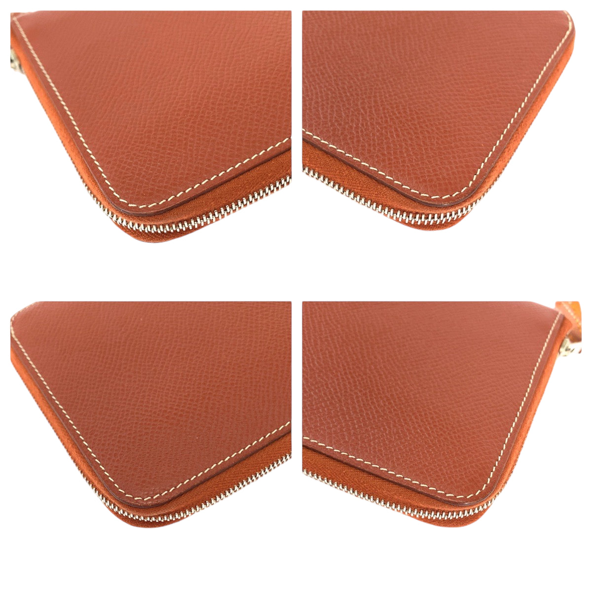 HERMES エルメス アザップ ロング シルクイン ブリック ブラウン シルバー金具 ヴォーエプソン 長財布 ラウンドファスナー ▫︎O刻印  レディース
