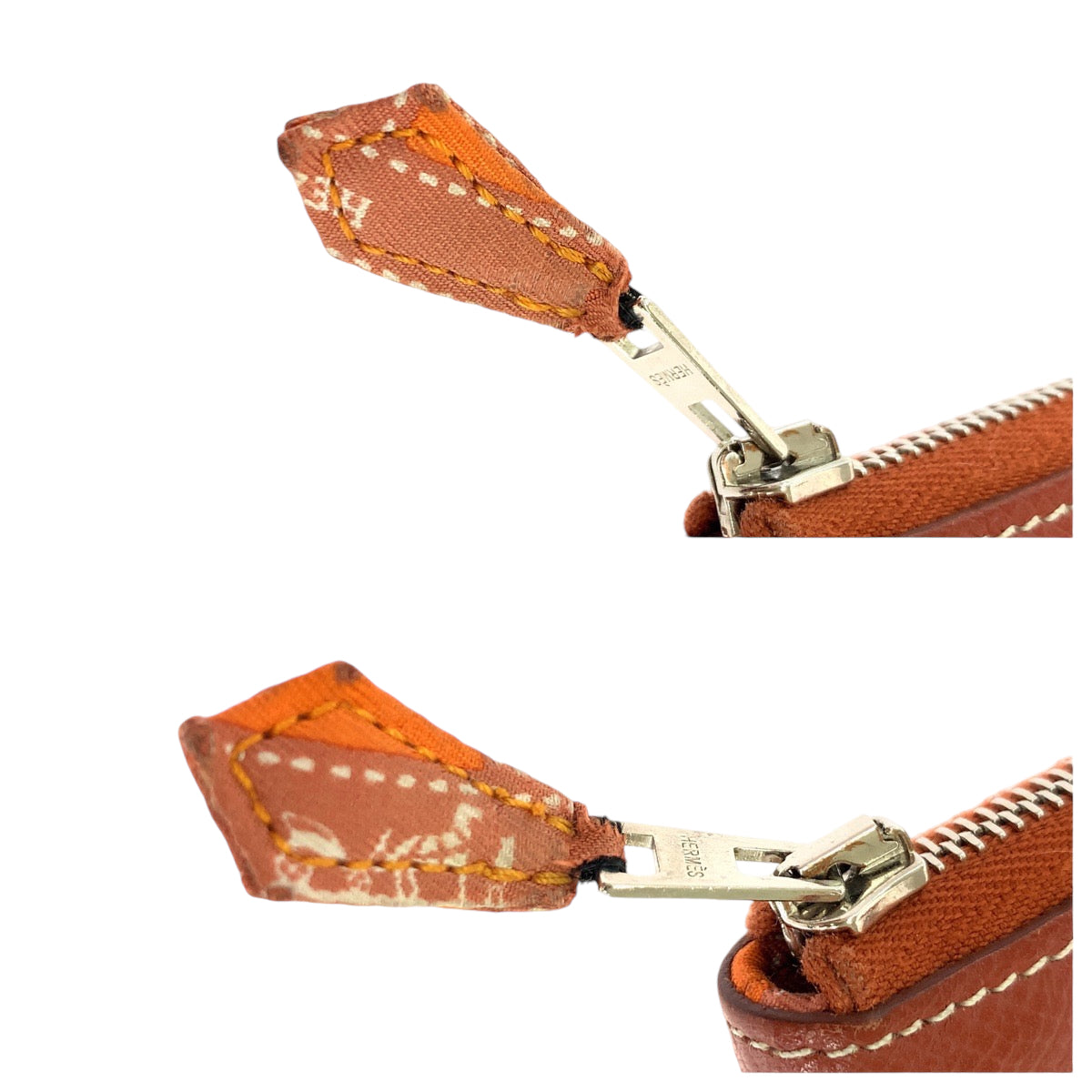 HERMES エルメス アザップ ロング シルクイン ブリック ブラウン シルバー金具 ヴォーエプソン 長財布 ラウンドファスナー ▫︎O刻印  レディース