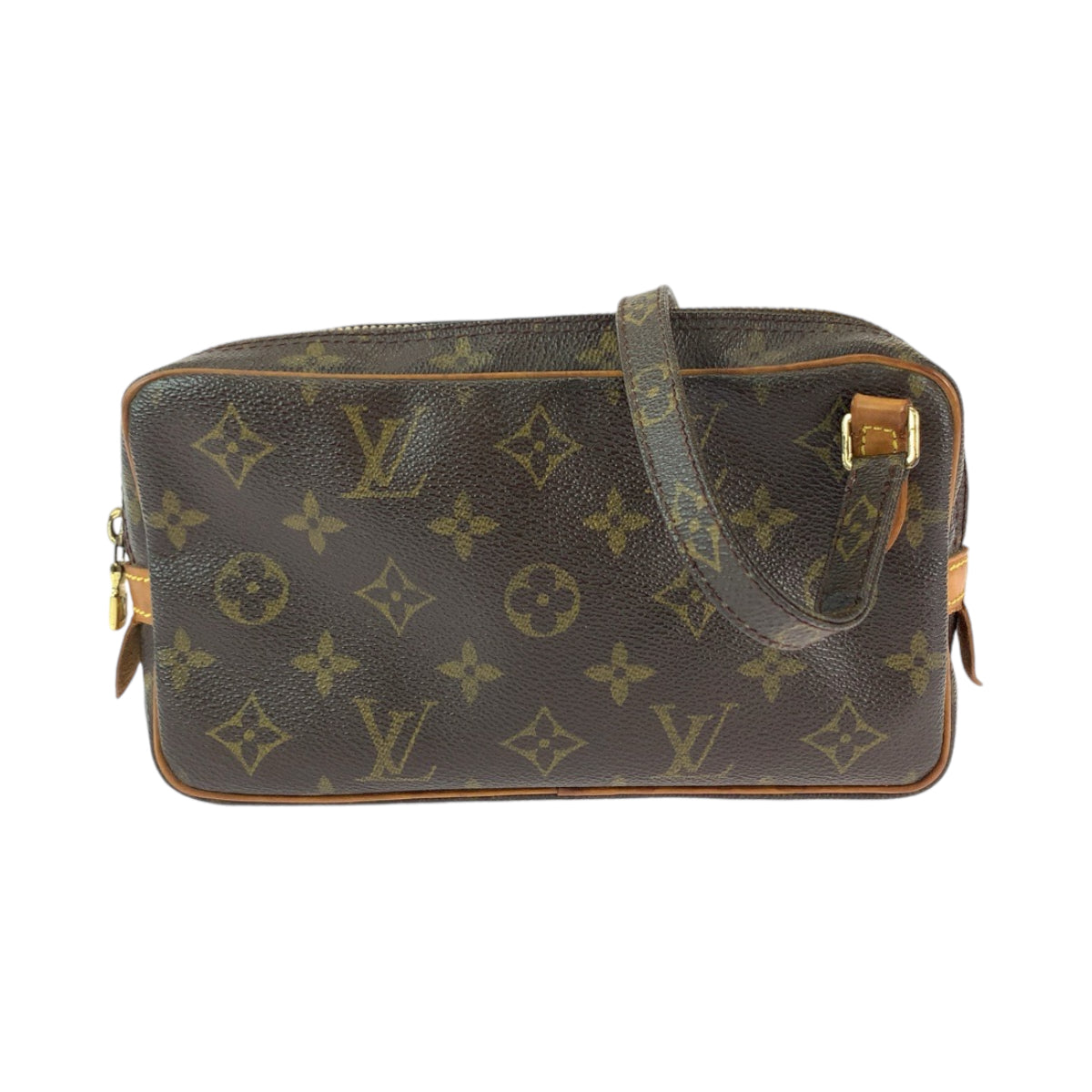 12791
LOUIS VUITTON ルイヴィトン モノグラム マルリー バンドリエール ブラウン ゴールド金具 PVC M51828 ショルダーバッグ ポシェット  レディース