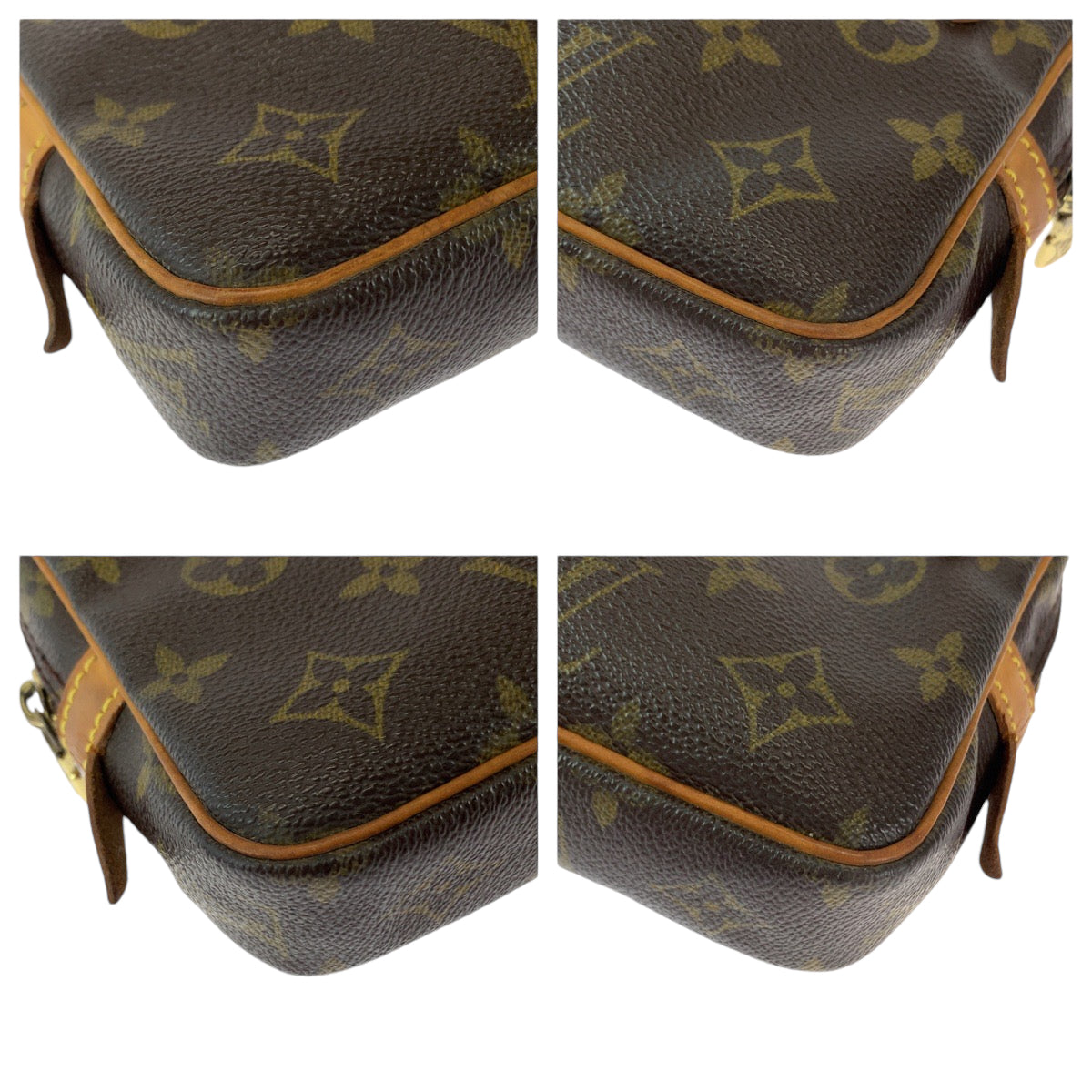 12791
LOUIS VUITTON ルイヴィトン モノグラム マルリー バンドリエール ブラウン ゴールド金具 PVC M51828 ショルダーバッグ ポシェット  レディース