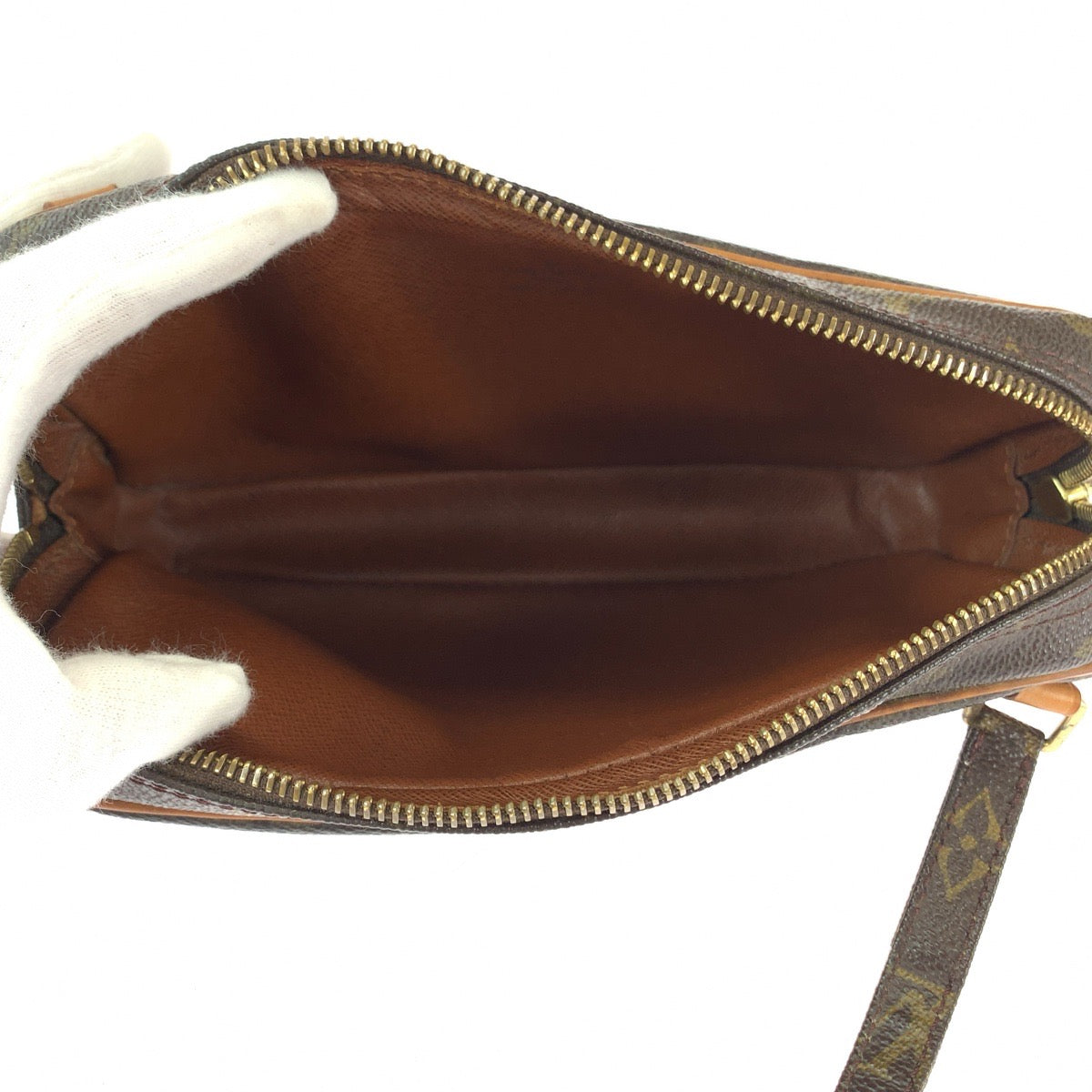 12791
LOUIS VUITTON ルイヴィトン モノグラム マルリー バンドリエール ブラウン ゴールド金具 PVC M51828 ショルダーバッグ ポシェット  レディース